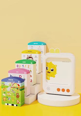 Children's learning machine literacy machine reading card 3d model