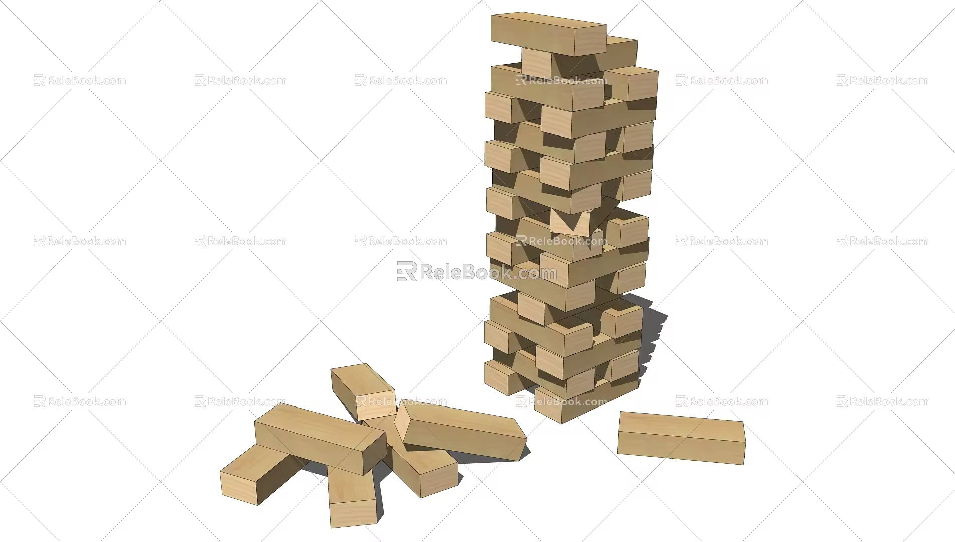 Modern Building Blocks 3d model
