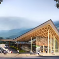 Modern Sales Office Architecture Commercial Architecture Exhibition Art Gallery Architecture 3d model