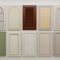 Various Style Wardrobe Doors With Arch Panel Louver And Woven Texture In Different Colors