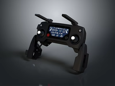 Sleek Modern Game Controller With Black Design Display Screen Joysticks And Buttons 3d model