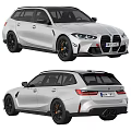 Silver Wagon Cars With Sporty Design And Details