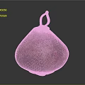 Handcrafted Copper Colored Pear Shaped Decorative Ornament With Red Speckles And Top Loop