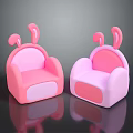 Unusual Pink Sofa With Rabbit Ears For Kids Cute Room Design