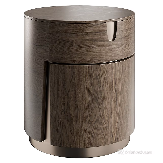 Modern Wooden Bedside Table With Drawer And Natural Wood Sturdy Design 3d model 