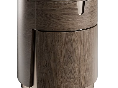 Modern Wooden Bedside Table With Drawer And Natural Wood Sturdy Design 3d model