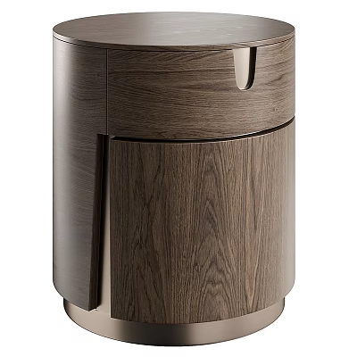 Modern Wooden Bedside Table With Drawer And Natural Wood Sturdy Design 3d model