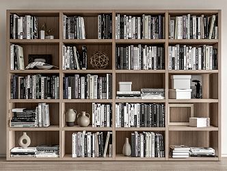 Modern Bookcase Bookshelf 3d model