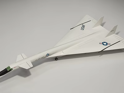 White Fighter Jet Model Featuring US Air Force Insignia And Streamlined Design Details 3d model