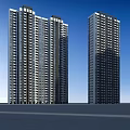 Modern High Rise Residential Buildings With Blue Sky Background And Urban Architecture