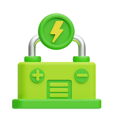 Smart Green Machine With Lightning Symbol Plus Minus Buttons And Power Controls 3d model