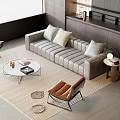 Modern Sofa Coffee Table Combination Sofa 3d model