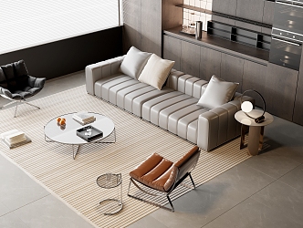 Modern Sofa Coffee Table Combination Sofa 3d model