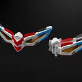 Red Blue White Black Symmetric Armor Wing Toy Model Components With Detailed Design