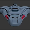 Sleek 3D Product Casing Design With Light Blue Body Red Accents And Dark Panel