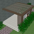 modern pavilion gazebo 3d model