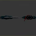 Detailed Decorative Swords With Red Handles And Blue Blades