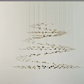 Unique Shaped Pendant Light Featuring Wooden Bird And Leaf Design For Modern Interior Decor
