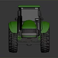 Green Agricultural Tractor With Large Wheels And Modern Cab Design