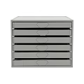 Practical Public Facility Wooden Drawer Cabinet With Multiple Drawers And Metal Handles