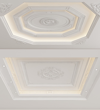 European-style ceiling 3d model