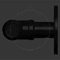 Sleek Black Metal Grab Bar With Wall Mounted Bases For Bathroom Safety