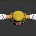 Electronic Toy Wario Figure With Yellow Hat Purple Pants And Green Shoes