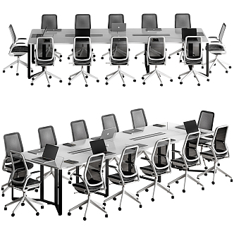 Modern Meeting Tables and Chairs Meeting Room Tables and Chairs 3d model