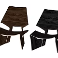 Sleek Modern Leisure Chair Design With Walnut Wood Curves And Unique Structure
