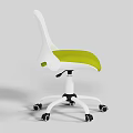 Comfortable Office Chair With White Frame And Yellow Seat In Modern Office