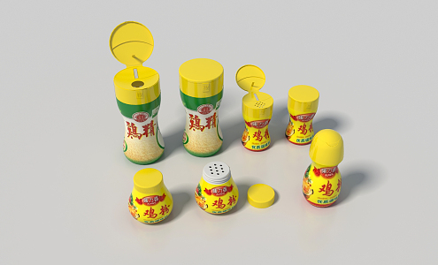 Modern seasoning bottle chicken essence bottle 3d model