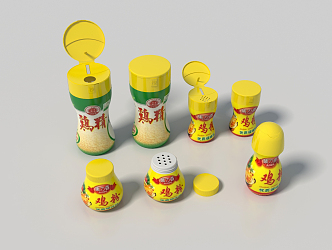 Modern seasoning bottle chicken essence bottle 3d model