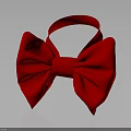 Red Bow Tie With Elegant Bow Shape And Smooth Fabric For Formal Events