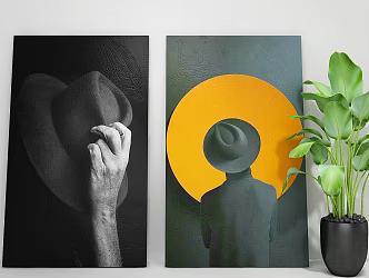 Modern Figure Painting Character Hanging Painting Combination 3d model