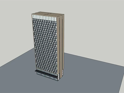 Modern High Rise Office Building With Grid Glass Facade Exterior Design 3d model