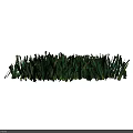 Green Grass Tufts Arranged Neatly In Three Rows And Three Columns 3d model