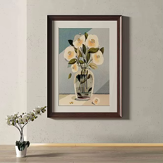 Modern European retro decorative painting 3d model
