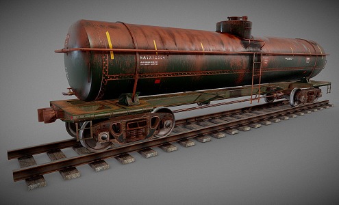 Modern fuel tank train fuel tank train 3d model