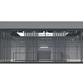 Modern Industrial Clothing Store Interior With Display Racks Wooden Floor And Ceiling Lights