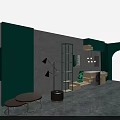 Modern Open Kitchen Interior with Island Counter as Ideal Check in Photo Spot