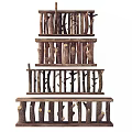 Natural Handmade Wooden Wall Decor with Rustic Branch Design and Shelf