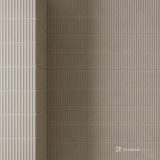 Modern Interior Wall Decor With Vertical Striped Soft Upholstered Panels Design 3d model