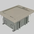 Sturdy Stainless Steel Hinged Cover Electrical Floor Box With Mounting Brackets