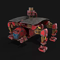 Sci-fi mecha quadruped robot mechanical armor war robot armed robot 3d model