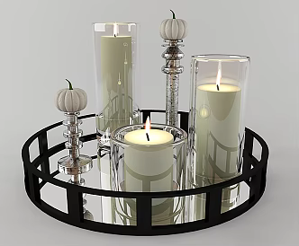 Jewelry combination candle 3d model
