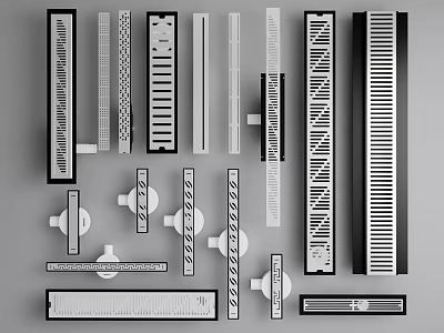 Modern Bathroom Accessories With Various Stylish Designs And Functional Features 3d model