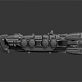 Silver Cosmic Spaceship Model With Complex Structure And Futuristic Astronautical Design