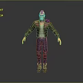 3D Male Character Design With Spiky Hair Brown Jacket White Shirt And Blue Jeans