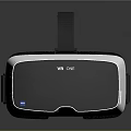 VR ONE Virtual Reality Headset White Black Design With Adjustable Head Strap For Immersive Experience 3d model