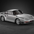 Silver Porsche 911 Classic Two Door Sports Car With Alloy Wheels And Leather Interior